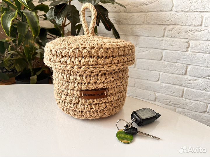 Корзинка с крышкой для ключей и мелочей