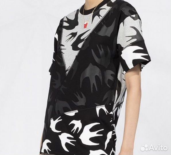 McQ Swallow платье-футболка с принтом