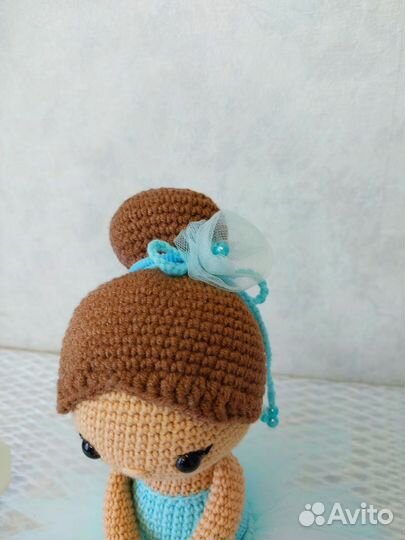 Кукла вязаная Балерина ручной работы