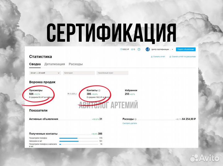 Авитолог из Москвы / Продвижение на Авито