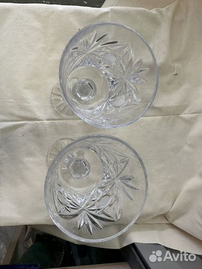 Хрустальные фужеры Презент СССР кубки винтаж