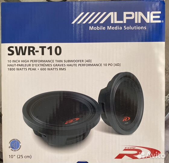 Сабвуфер Alpine SWR-T10