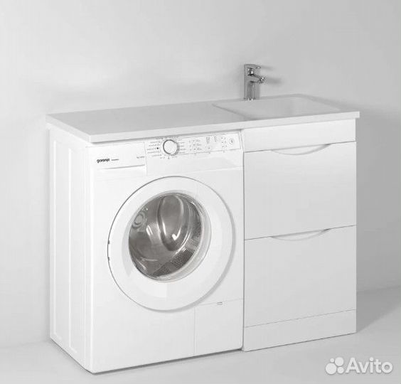 Тумба с раковиной над стиральной машиной