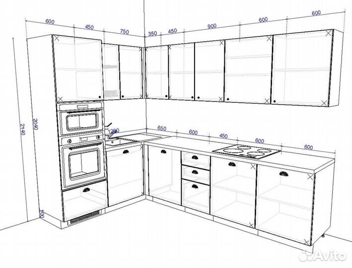 Кухня на заказ по индивидуальным размерам