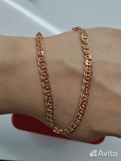 Золотой браслет 19 см