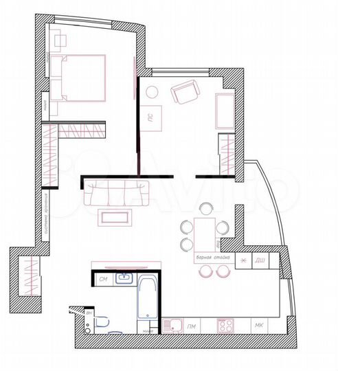 3-к. квартира, 75 м², 23/25 эт.