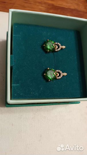 Серьги позолоченные