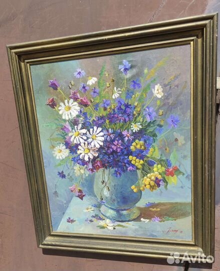 Картина маслом на холсте натюрморт СССР 1991 год