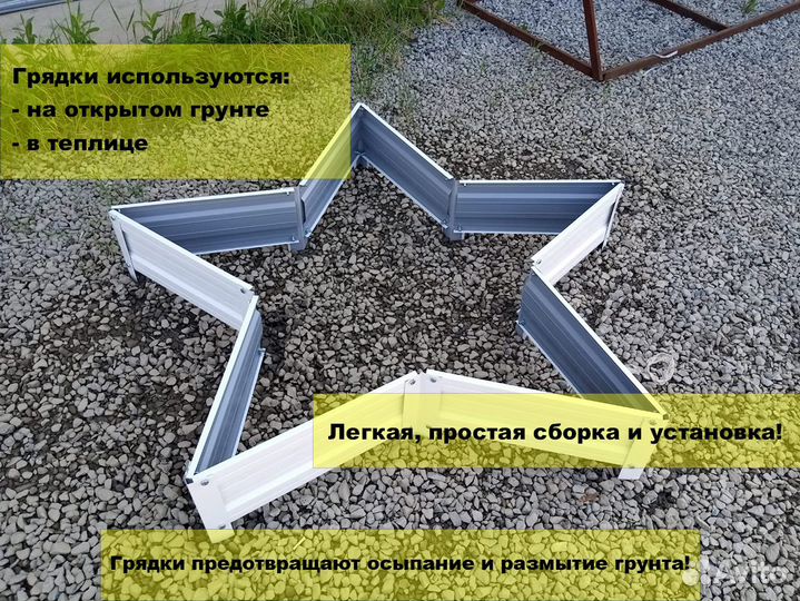 Грядки оцинкованные + полимерное покрытие