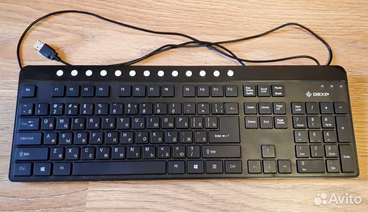 Dexp K-203BU, проводная клавиатура USB