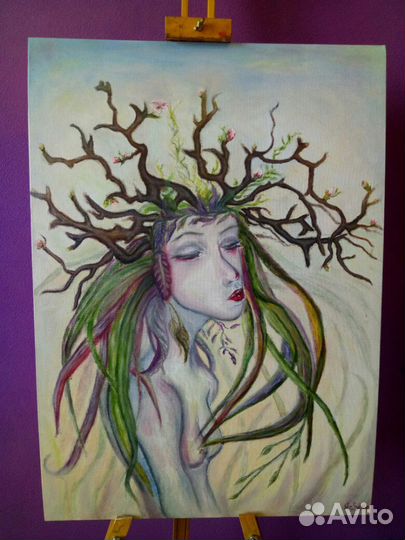 Картина маслом Весна Дриада