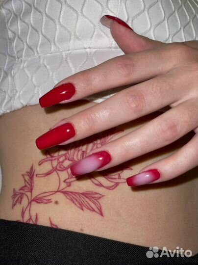 Маникюр наращивание ногтей