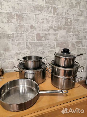 Набор посуды кастрюли и сковорода