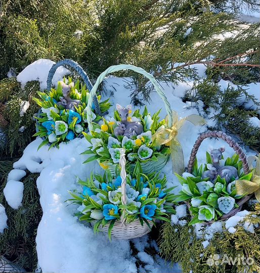 Подснежники из мыла ручной работы