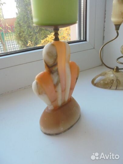 Подсвечники медный сплав натуральные камни