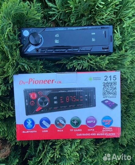 Автомагнитола Pioneer Dv-215 с блютуз новая
