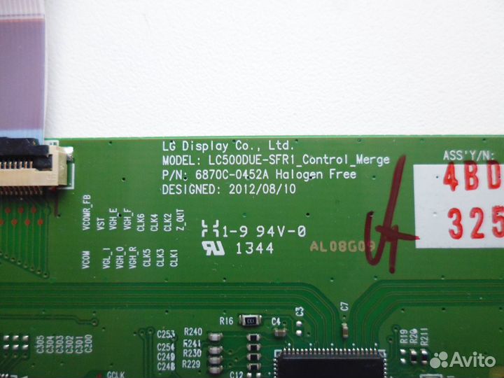 T-con 6870C-0452A от LG 32LA615V+ шлейфы