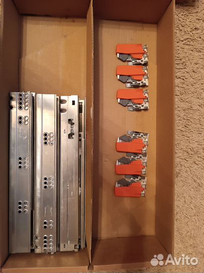 Направляющие для выдвижных ящиков блюм