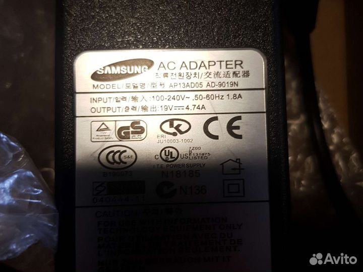 Блок питания для ноутбука Samsung