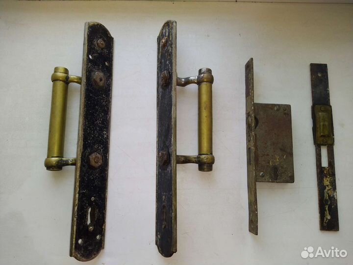 Дверные ручки + замок. 19 век. Тула. Иван Щербаков