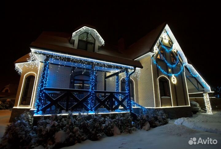 Украшение домов к новому году