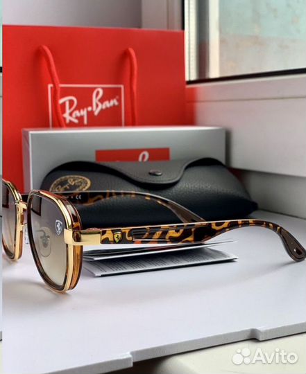 Очки ray ban ferrari коричневые