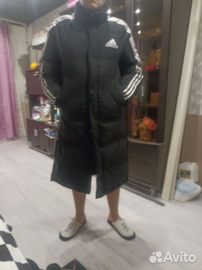 Пуховик зимний мужской длинный