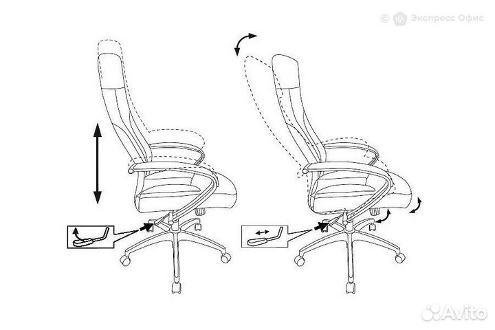 Кресло для руководителя Бюрократ CH-608/fabric-bei