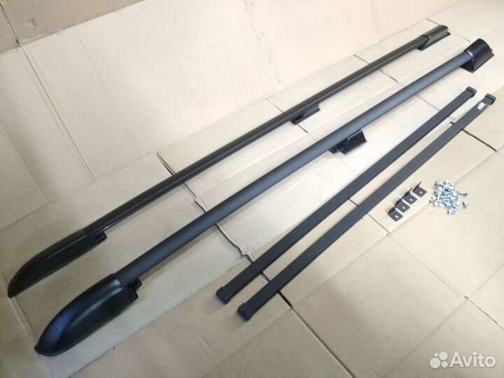 Рейлинги на Ладу Ларгус Черные / Серебристые