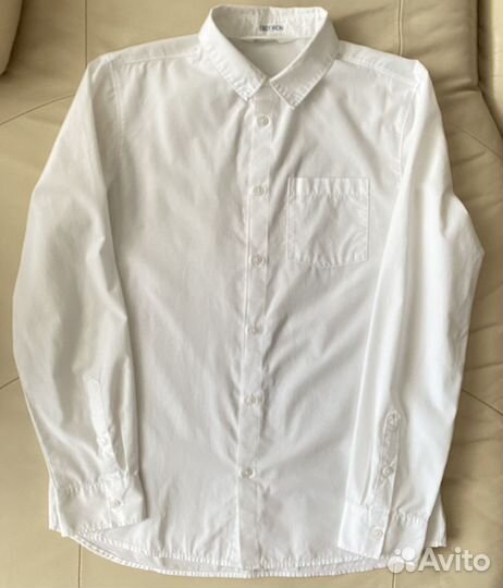 Рубашка H&M для мальчика, рост 164, белая