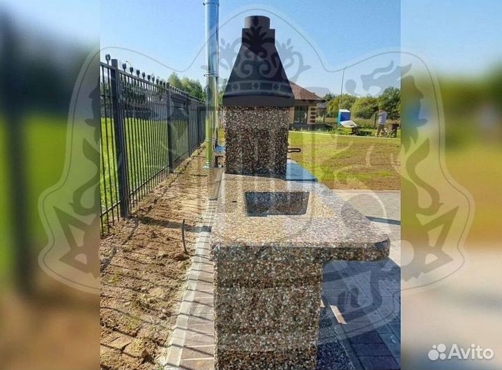 Барбекю комплекс из мрамора и Габро-диабазза