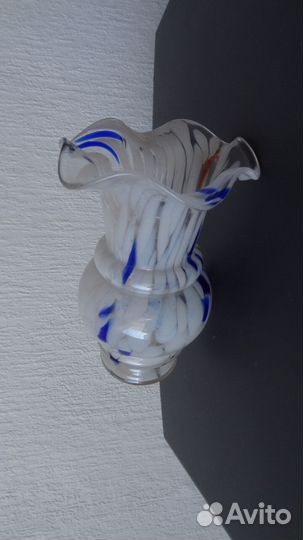 Ваза новая цветное стекло (времен СССР)