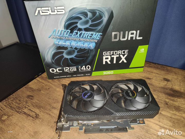 Видеокарта asus dual OC GeForce RTX 3060 12Gb