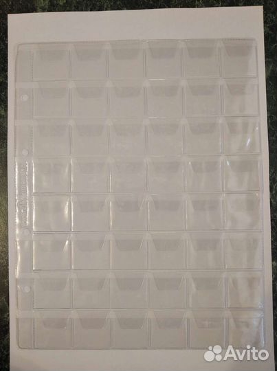 Лист в альбом для монет и купюр формат Optima