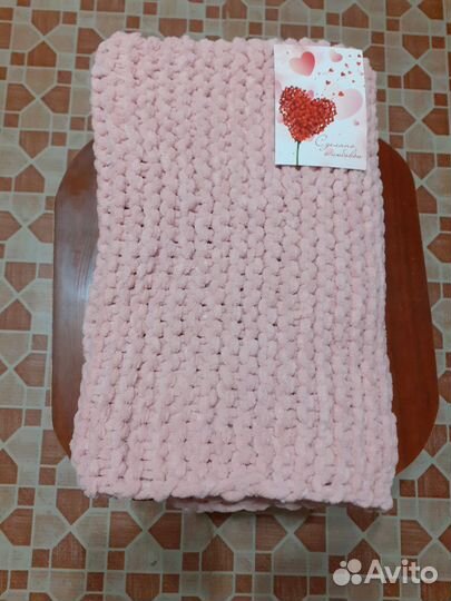 Плед детский вязаный новый