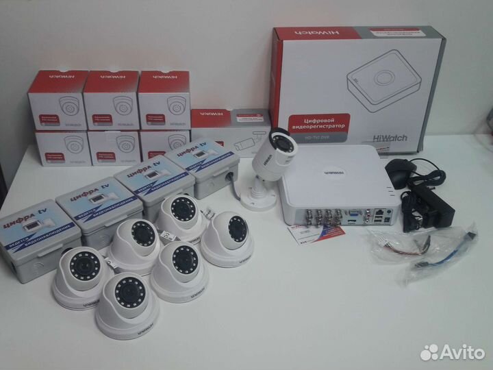 Комплект видеонаблюдения 2 mp HiWatch 7камер