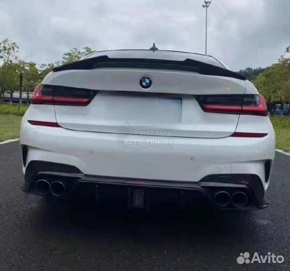 Спойлер в стиле M4 на кромку багажника BMW 3 G20