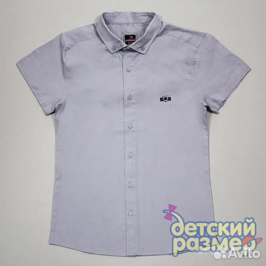 Рубашка новая школьная. Цвет серый 170р Турция