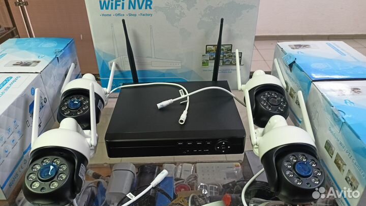 Видеонаблюдение WI-FI комплект 4мр