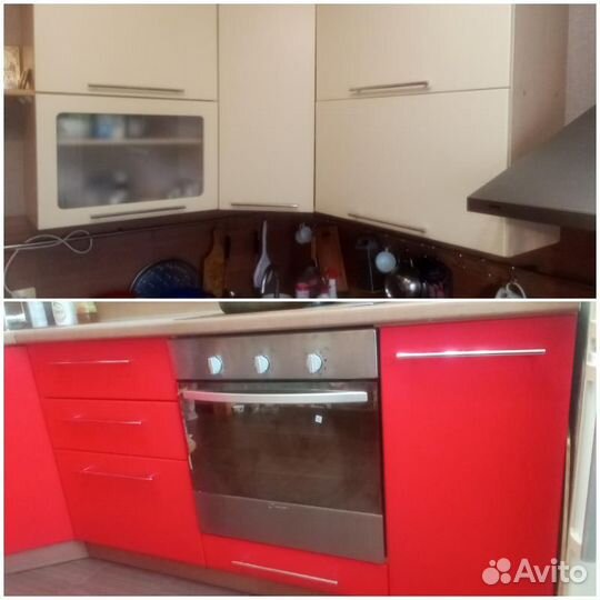 Покраска мдф фасадов кухни б/у и новых