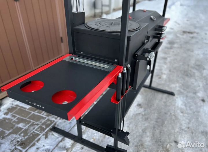 Печь-гриль Grillver Искандер Инклайн Эйр с крышей