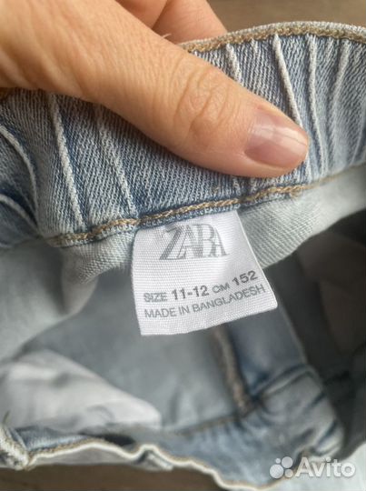 Джинсы zara для девочки 152 новые