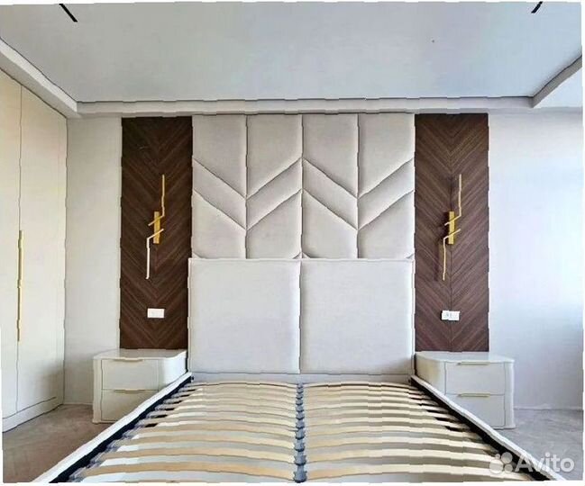 Кровать двуспальная мягкая на заказ