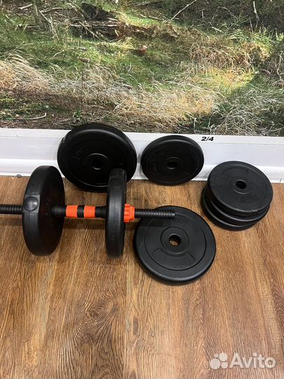 Гантели новая 15 кг (разборна )