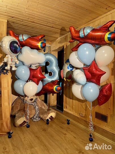 Воздушные шары разных цветов и комплектации