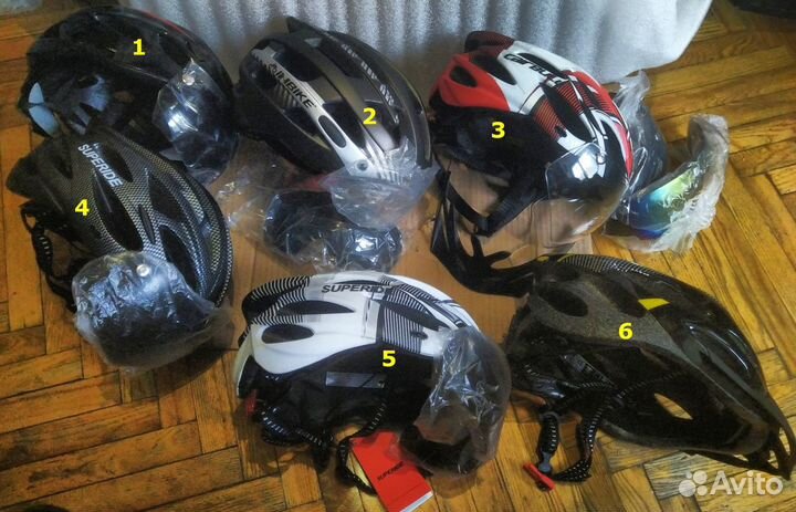 Вело шлемы качеств. красивые со стеклом и обычныый