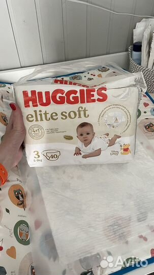Подгузники huggies elite soft 3