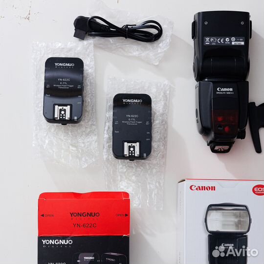 Canon speedlite 580ex II+ Yongnuo YN622C