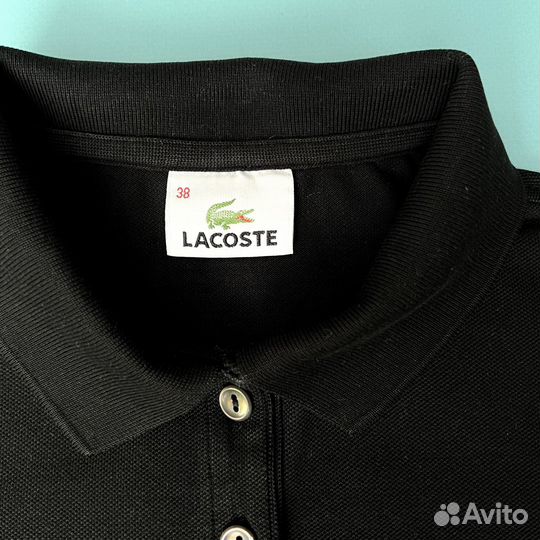 Поло Lacoste оригинал рубашка черная женская