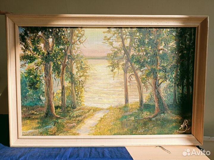 Картина маслом на холсте пейзаж - Интерьер